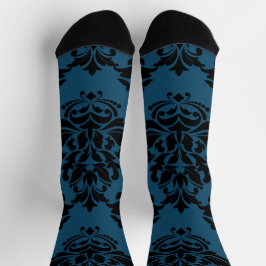 Aquamariner großer Damast 1 Socken