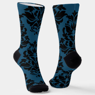 Aquamariner großer Damast 1 Socken