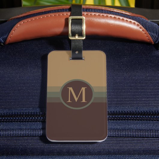 Aquamariner, grün-brauner Farbblock aus Olive Gepäckanhänger (Vorderseite Insitu 2)