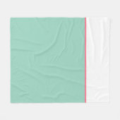Aquamariner, grün und weiß rosa Streifen Fleecedecke (Vorderseite (Horizontal))