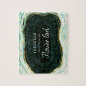 Aquamariner grüner Agate Rock ist unser Blumenmädc Puzzle (Vertikal)