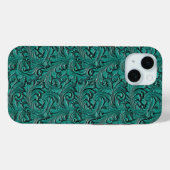 Aquamariner, grüner Cowgirl mit Blumenmotiven aus Case-Mate iPhone Hülle (Rückseite (Horizontal))