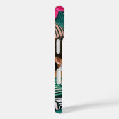 Aquamariner Grüner Dschungel Blätter Tropisches El Case-Mate iPhone Hülle (Rückseite / Rechts)