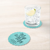 Aquamariner Grüner Glitzer Glam Miss zu Frau Braut Untersetzer (Vor Ort)