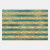 Aquamariner Grüner Glitzer Weihnachtsbaum Geschenkpapier Set (Vorderseite 2)