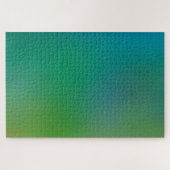 Aquamariner Grüner Gradient Fresh Bokeh Blur Minim Puzzle (Horizontal)