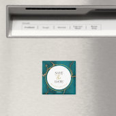 Aquamariner grüner Kintsugi Geode Wedding Save the Magnet (In Situ (Geschirrspüler))