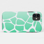 aquamariner grüner Kuhdruck abstrakt Case-Mate iPhone Hülle (Rückseite (Horizontal))