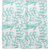 Aquamariner grüner Naturweinbestand Duschvorhang (Vorderseite)