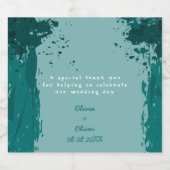 Aquamariner grüner Paint-Spritzer - Vielen Dank, d Bierflaschenetikett (Einzelnes Label)