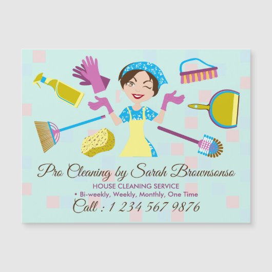 Aquamariner grüner Reinigungsservice Pro Waschmitt Magnetkarte (Vorderseite)