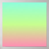 Aquamariner grüner rosa Farbverlauf Unschärfe im H Poster (Vorne)