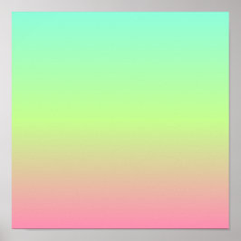 Aquamariner grüner rosa Farbverlauf Unschärfe im H Poster