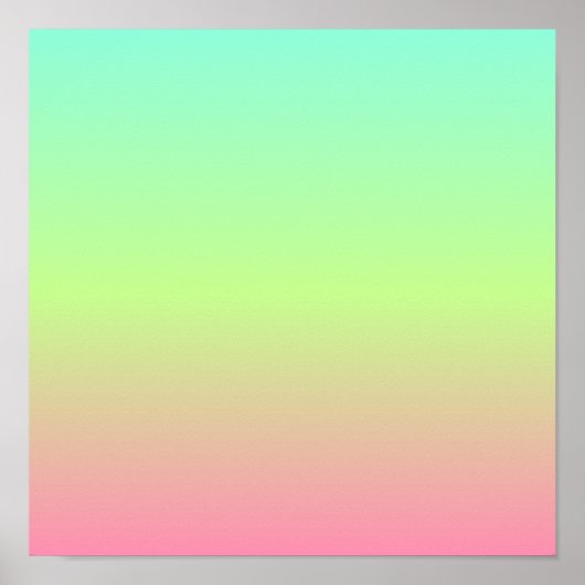 Aquamariner grüner rosa Farbverlauf Unschärfe im H Poster (Vorne)