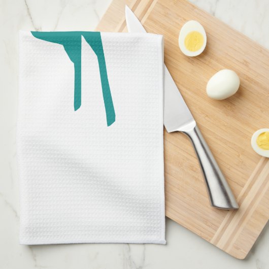 Aquamariner grüner SchneeSki Küchentuch (Viertel Falte)