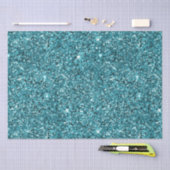Aquamariner grüner Sparkle-Glitzer Seidenpapier (Handwerk)