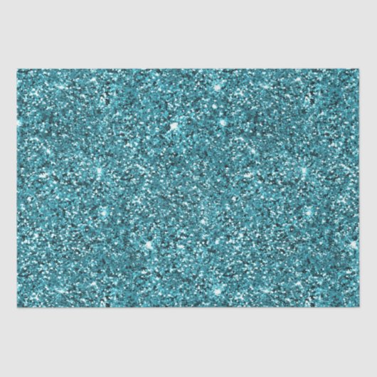 Aquamariner grüner Sparkle-Glitzer Seidenpapier (Vorderseite)