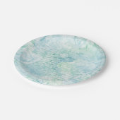 Aquamariner grüner Watercolor-Papier-Teller Pappteller (Schrägansicht)