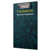 Aquamariner Grunge-Marmoreffekt Klemmbrett (Links)