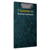 Aquamariner Grunge-Marmoreffekt Klemmbrett (Rechts)