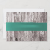 Aquamariner Gürtel Starfish & Mason Jar Wood Braut Einladung (Rückseite)