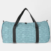 Aquamariner, gürtelgrüner Glitzer silber Monogramm Duffle Bag (Rückseite)