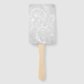 Aquamariner Handfächer für die Gastgeschenk Hochze (Rückseite)