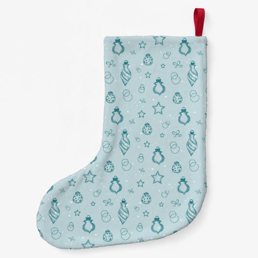 Aquamariner handgezogener maltesischer Hund ・ Kleiner Weihnachtsstrumpf (Rückseite)