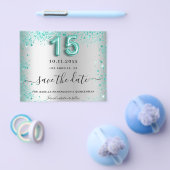 Aquamariner Haushalt auf der Quinceanera Save the  Flyer (Einzeln)