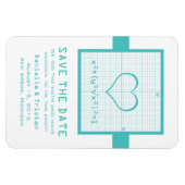 Aquamariner Heart Math Graph Speichern des Datumsf Magnet (Horizontal)