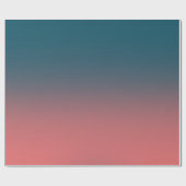 Aquamariner, heller Korallenrosa-Farbverlauf Geschenkpapier (Flach)