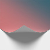 Aquamariner, heller Korallenrosa-Farbverlauf Geschenkpapier (Ecke)