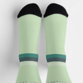 Aquamariner, hellweicher, grüner Farbblock Socken (Oben)