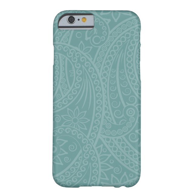 Aquamariner Hennastrauch-Strudel-Muster iPhone Case-Mate iPhone Hülle (Rückseite)