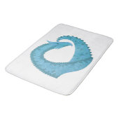 Aquamariner Herzdrache Badematte (Schrägansicht)