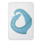 Aquamariner Herzdrache Badematte (Vorderseite Vertikal)