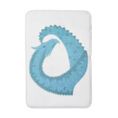 Aquamariner Herzdrache Badematte (Vorderseite Vertikal)