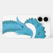 Aquamariner Herzdrache Case-Mate iPhone Hülle (Rückseite (Horizontal))
