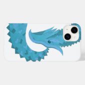 Aquamariner Herzdrache Case-Mate iPhone Hülle (Rückseite (Horizontal))