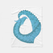 Aquamariner Herzdrache Fleecedecke (Vorderseite)