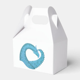 Aquamariner Herzdrache Geschenkschachtel