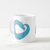 Aquamariner Herzdrache Kaffeetasse (Vorderseite Links)