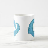Aquamariner Herzdrache Kaffeetasse (Mittel)