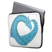 Aquamariner Herzdrache Laptopschutzhülle (Vorderseite Links)