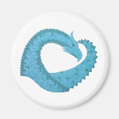 Aquamariner Herzdrache Magnet (Vorne)