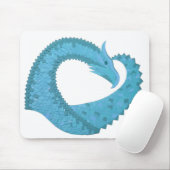 Aquamariner Herzdrache Mousepad (Mit Mouse)