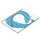 Aquamariner Herzdrache Notizblock (Linke Seite)