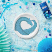Aquamariner Herzdrache Pappteller (Party)