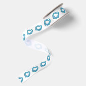 Aquamariner Herzdrache Satinband (Rückseite)