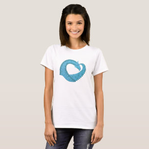 Aquamariner Herzdrache T-Shirt